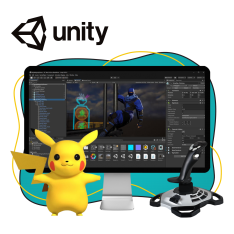 Мир игр на Unity 2D на популярном движке + AI-помощники - КИБЕРшкола программирования для детей, компьютерные курсы для школьников, начинающих и подростков - KIBERone г. Сокуры