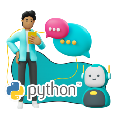 Умный чат-бот на Python - КИБЕРшкола программирования для детей, компьютерные курсы для школьников, начинающих и подростков - KIBERone г. Сокуры
